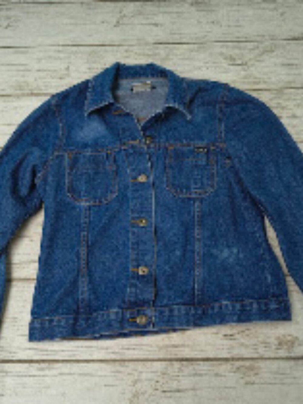 Vintage Club Monaco Denim Jacket Womens Medium Made in Canada Blue Jean Trucker